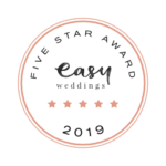 Easy Weddings 5 Star Award 2019