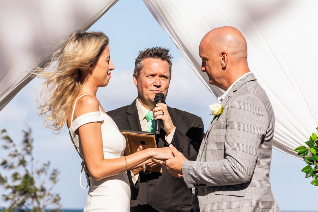 Wedding Ceremony on The Spit Main Beach by Mark Reynolds marriage celebrant